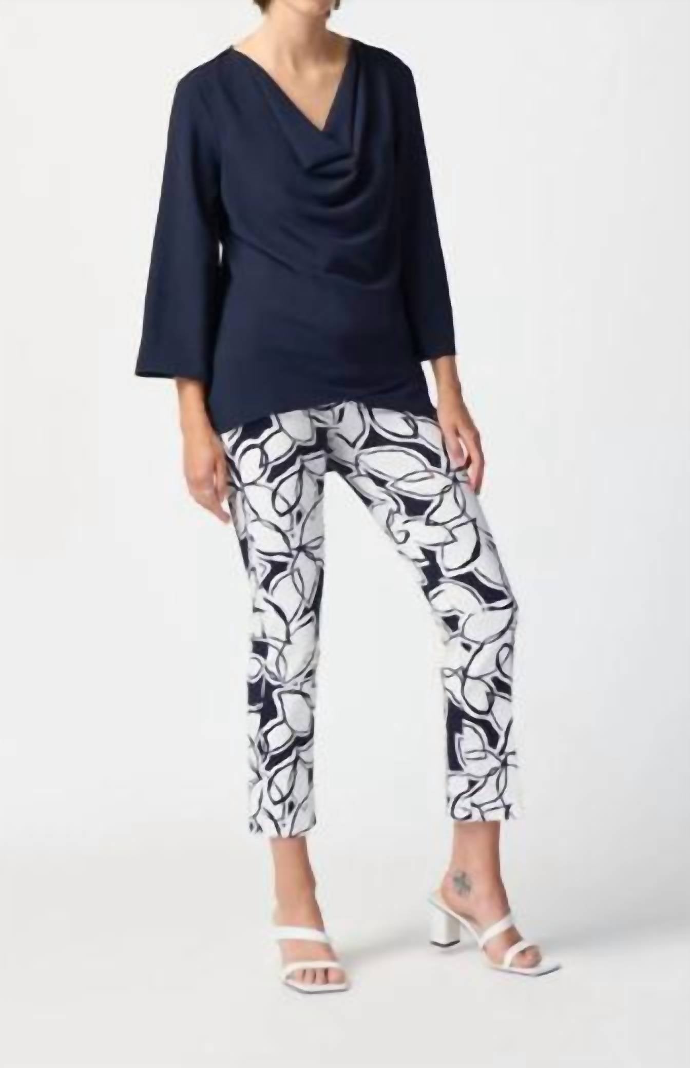 Joseph Ribkoff - Cowl Neck Flared Top
