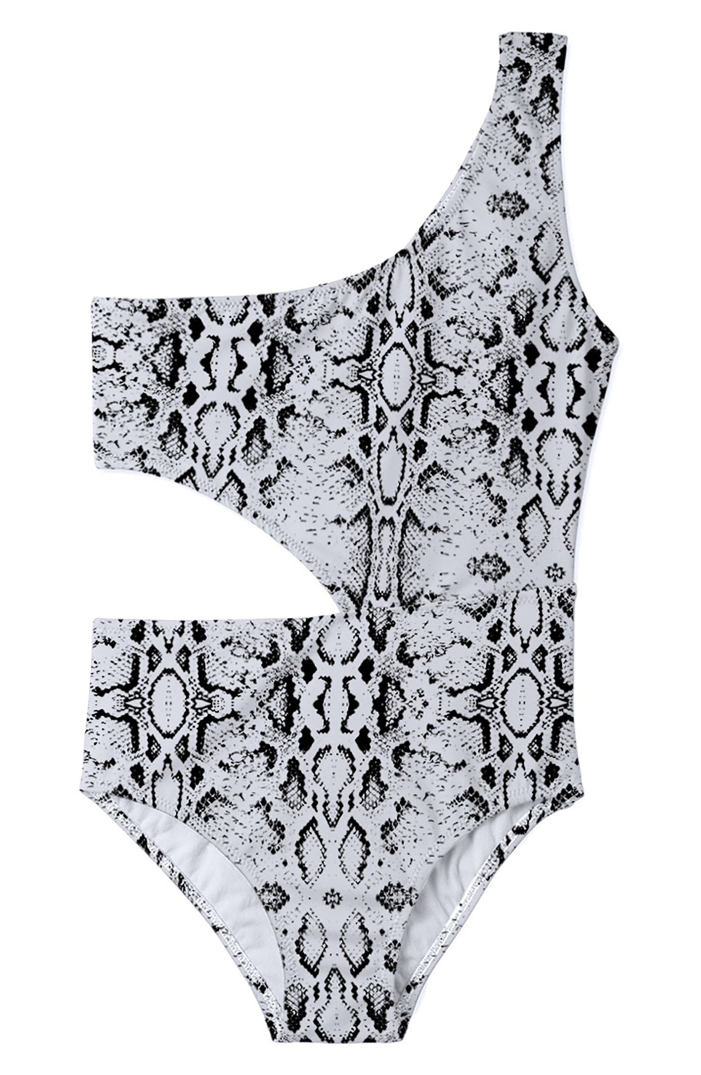 Girl's Stella Cove Kids' Snake Cutout One-Piece Swimsuit, Size 14Y - Black