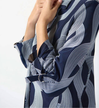 Joseph Ribkoff - Silky Knit Abstract Print Boxy Blazer