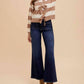 Anniewear - Stretch Front Two Pocket High Rise Flare Jeans