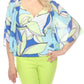 Joseph Ribkoff - Leaf Print Chiffon Butterfly Sleeve Top