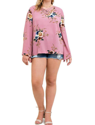 Entro - Floral Criss Cross Top