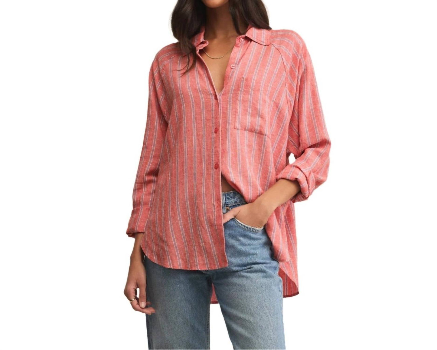 Z Supply - Perfect Linen Button Front Top