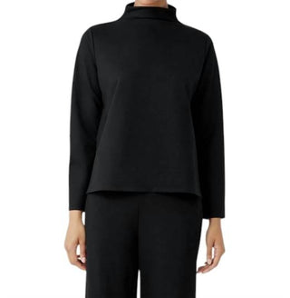 Eileen Fisher - Women's Funnel Neck Long Sleeve Top