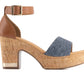 Andrea - Women's Heeled Denim Sandal