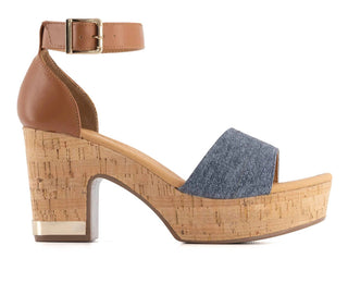Andrea - Women's Heeled Denim Sandal
