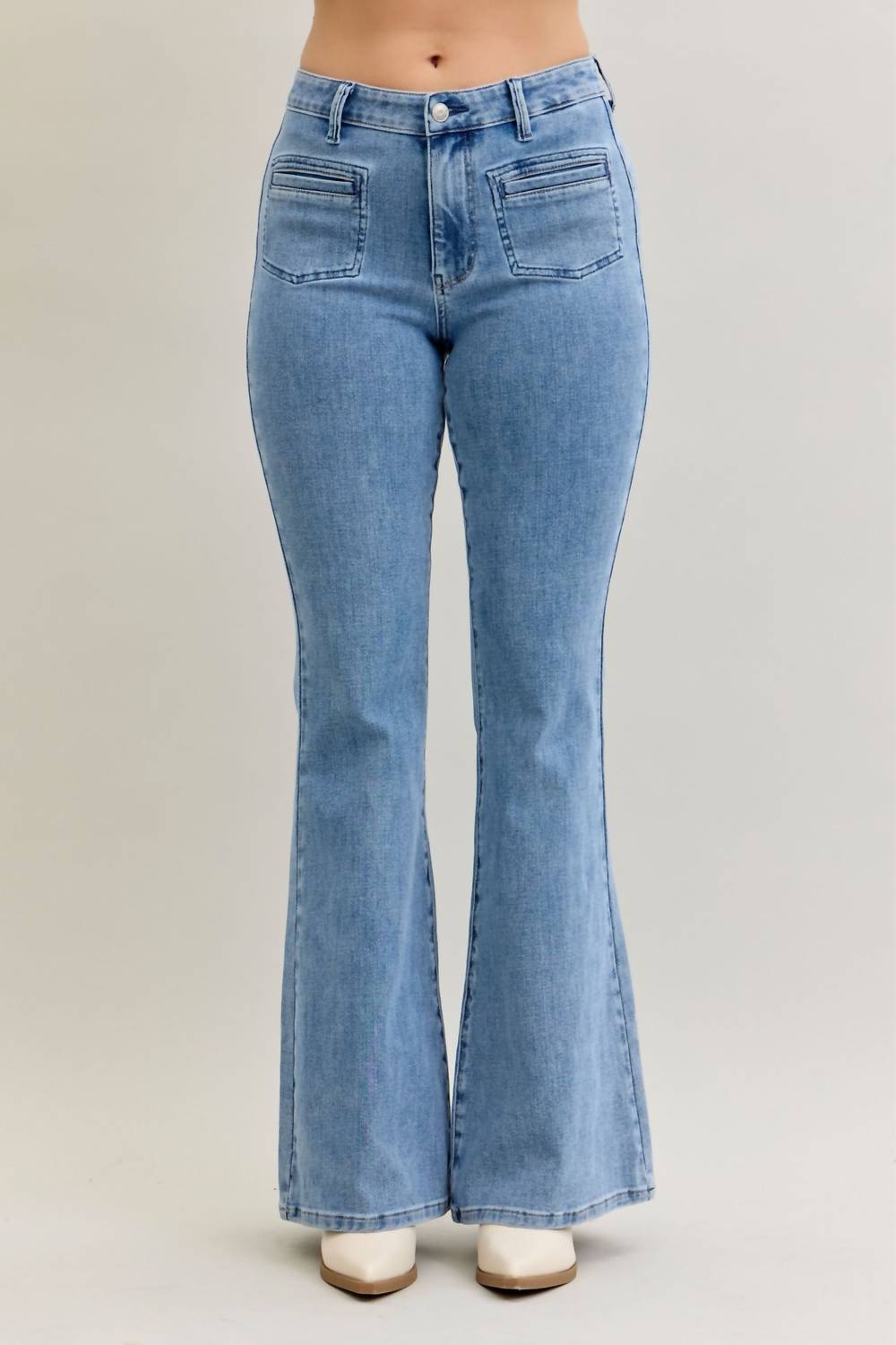 Judy Blue - Welt Pockets Flare Denim Jeans