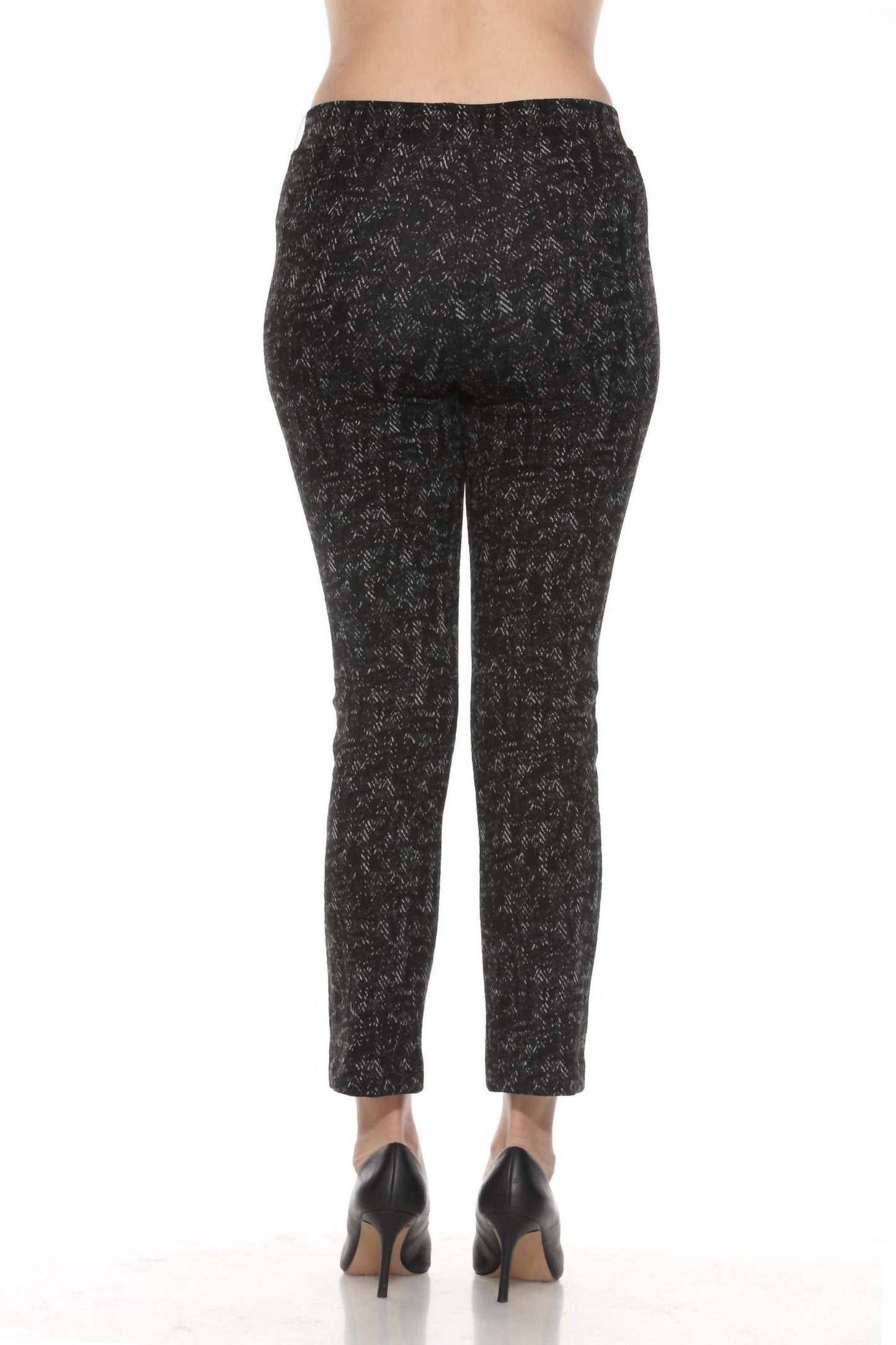Joseph Ribkoff - Chevron Jacquard Knit Slim Pant