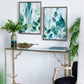 Sylvan Serenity™ — Set of 2 Blue & Green Leaf Acrylic Prints