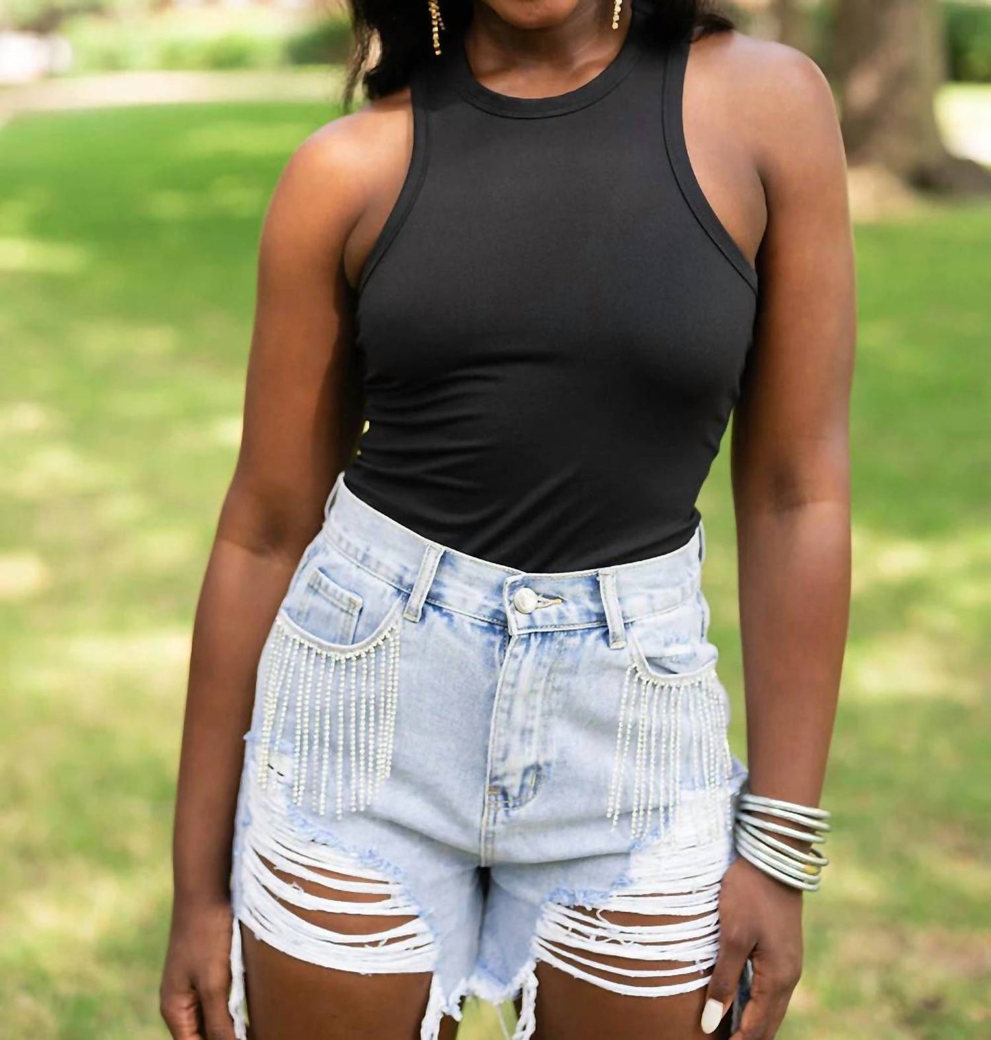 Buddylove - Jada Racerback Panther Bodysuit