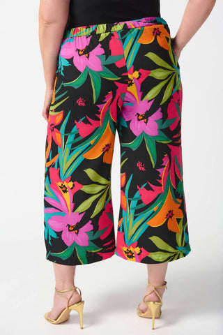 Joseph Ribkoff - Hibiscus Print Wide Leg Culotte