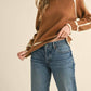 &Merci - Turtleneck Raglan Sleeves Sweater