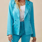 Day + Moon - Double Breasted Satin Blazer