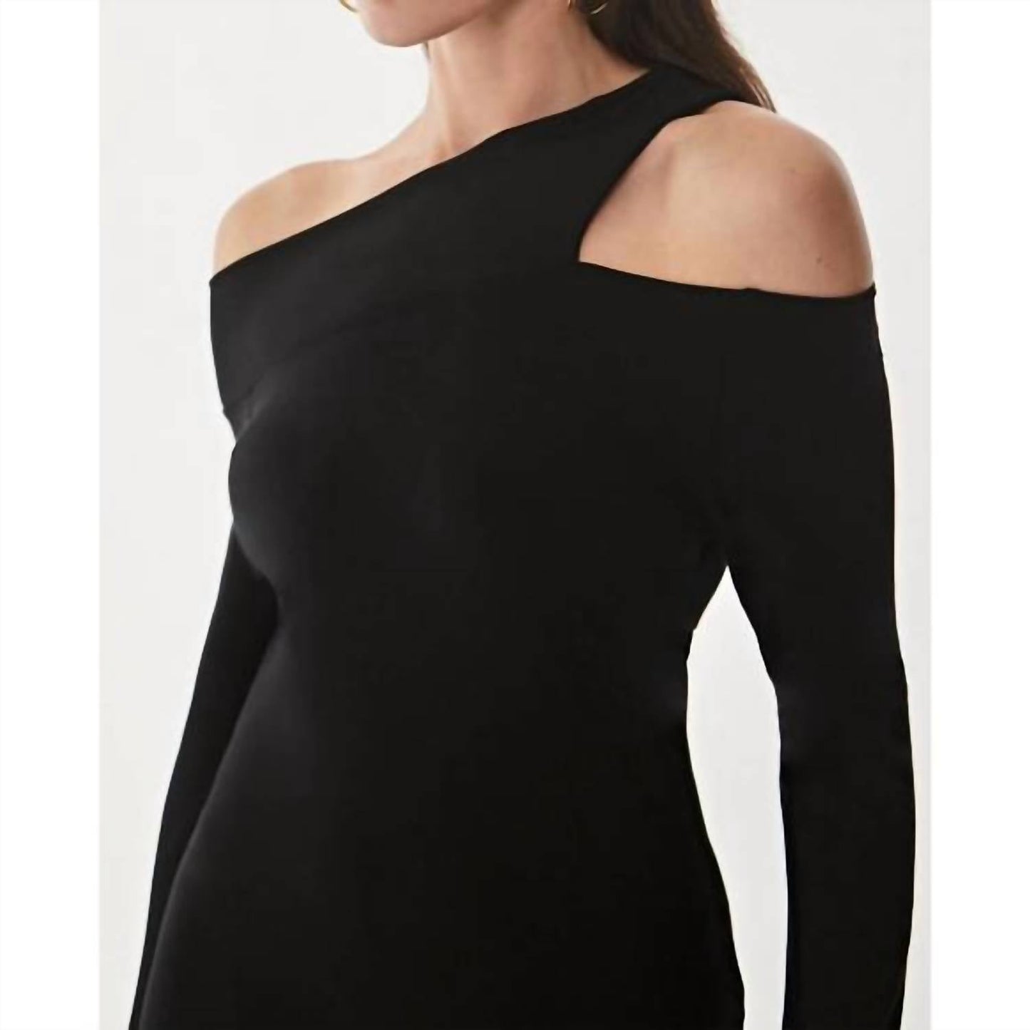 Krisa - Asymmetrical Cutout Midi Dress