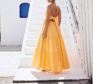 Blanco By Nature - Zoey Tie Back Long Flowy Dress