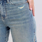Judy Blue - High Waist Vintage Wash Side Slit Denim Short