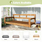 TOPMAX Patio Wooden Twin Size Porch Swing Daybed Frame