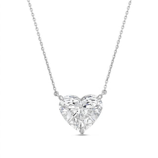 Diana M Jewels - Women's 14k Heart Lab Grown Diamond Solitaire Pendant Necklace