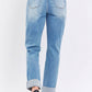 Judy Blue - High Rise Patch Pocket Distressed Cuffed Boyfriend Jeans