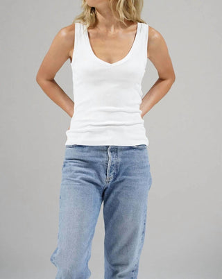 Lna - V-neck Slim Ribbed Tank Top