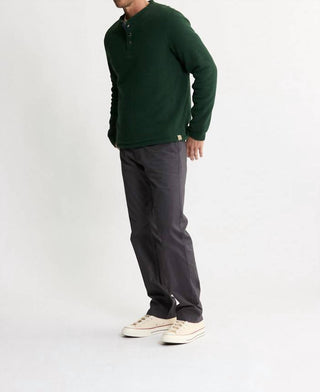 Jachs New York - Union Sherpa Lined Recycled Jacquard Henley Sweater