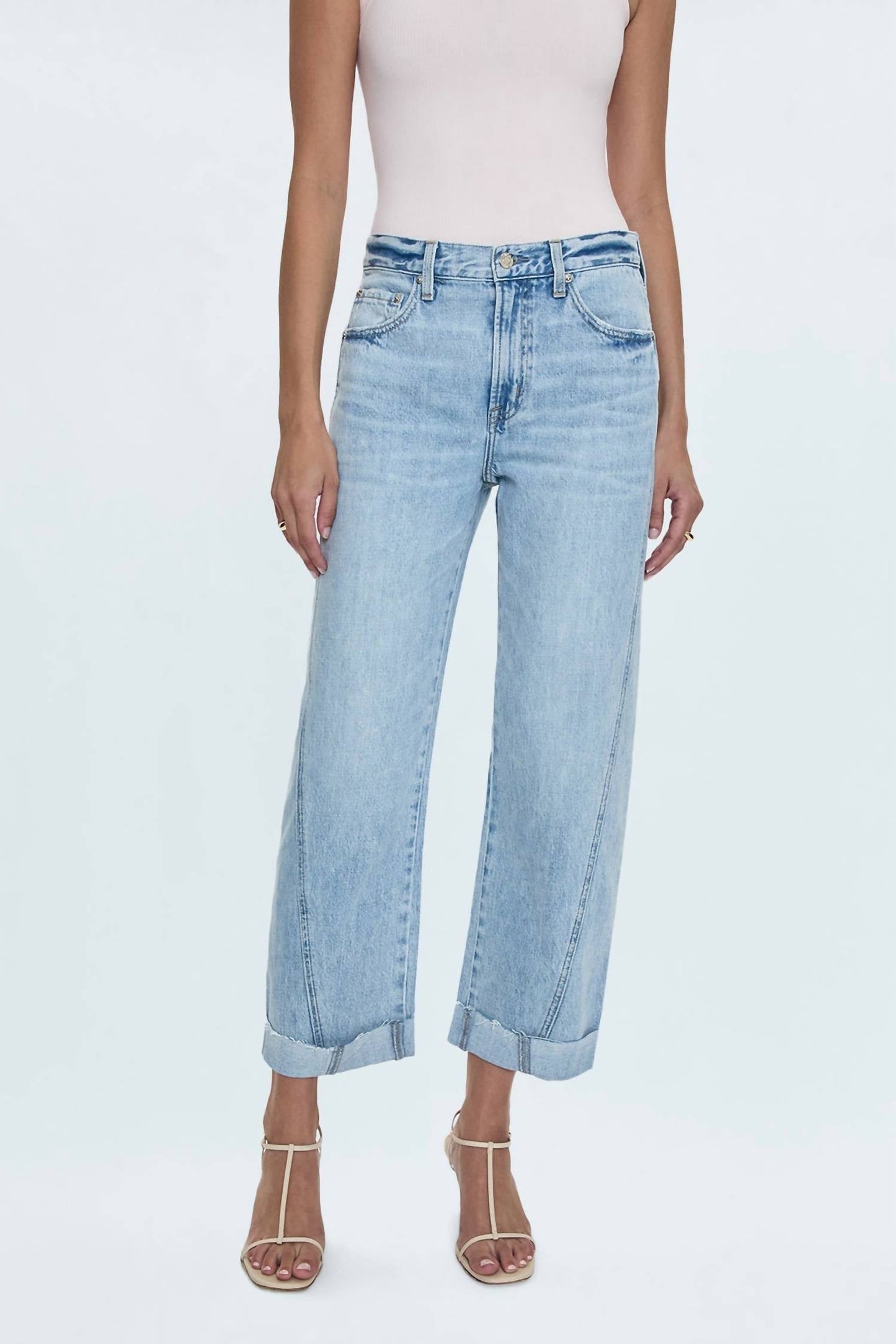 Pistola - Mid Rise Cuffed Straight Jean