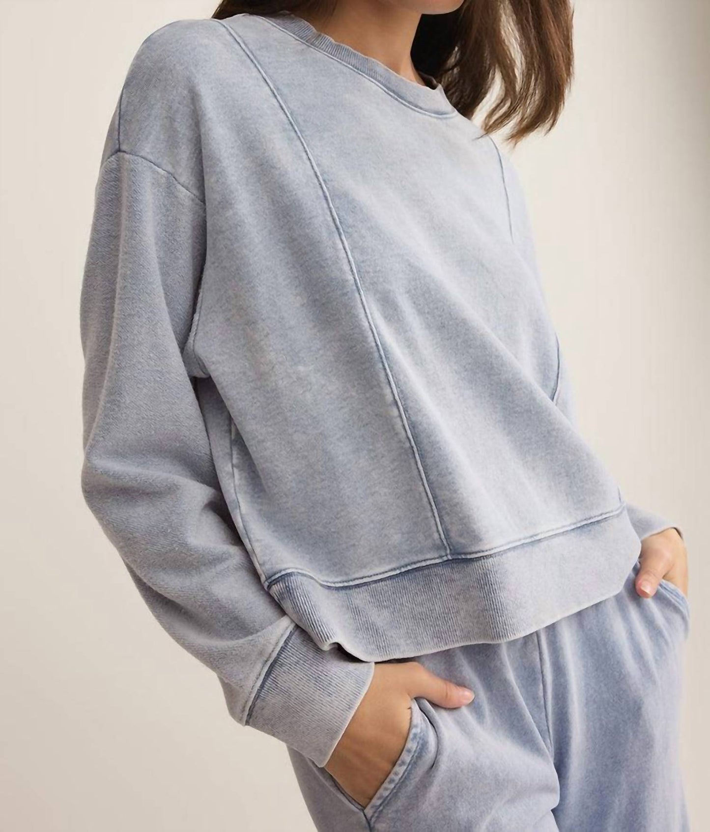 Z Supply - Lax Fit Denim Sweatshirt