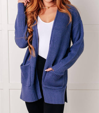 Zenana - Everything Layer Waffle Knit Open Front Cardigan