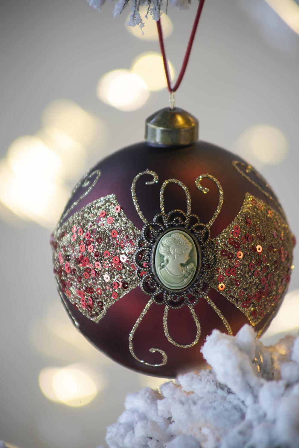 Decorative Hanging Ball Christmas Tree Ornaments For Holiday Decorations Set of 6
