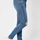 Judy Blue - Mid Rise Tummy Control Destroy Skinny Denim Jeans