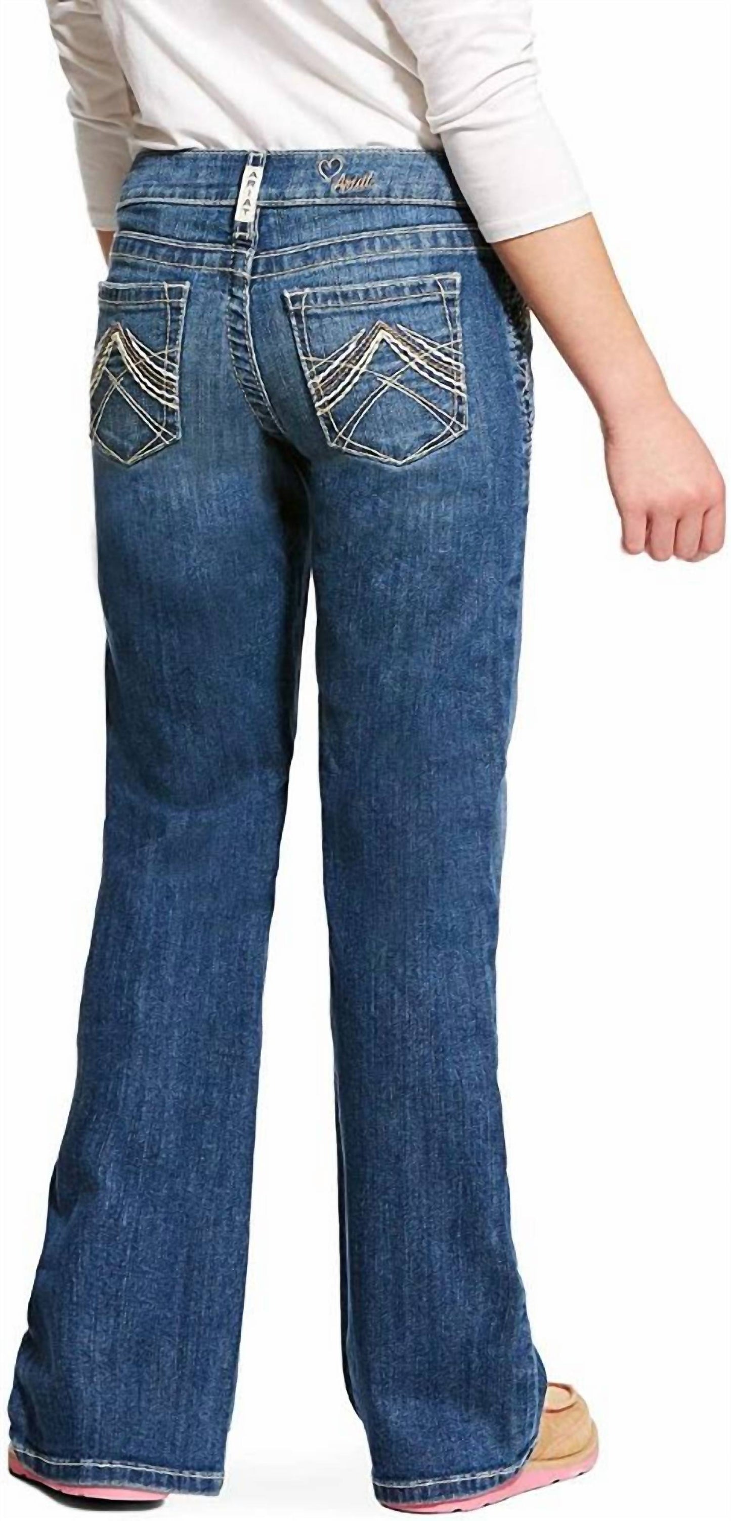 Ariat - Girl's Real Eleanor Whipstitch Stretch Boot-cut Jean