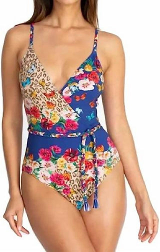 Johnny Was - FLEUR BRAIDED WRAP ONE PIECE SWIMSUIT