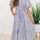 &Merci - Striped Ruffled Button Down Midi Dress