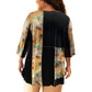 On The Plus Side - Print Block 3/4 Sleeve Tunic - Plus
