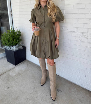 Aureum - Marie Bubble Hem Mini Dress