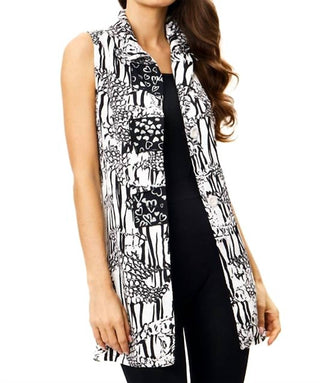 Adore - Heart Patch Sleeveless Tunic Blouse