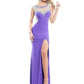 Rachel Allan - Beaded Jersey Gown With Sheer Back