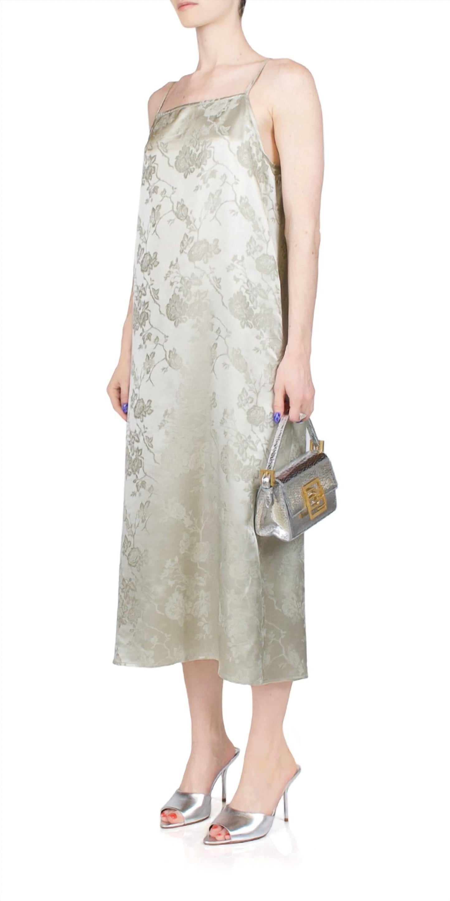 6397 - Jacquard Slip Midi Dress