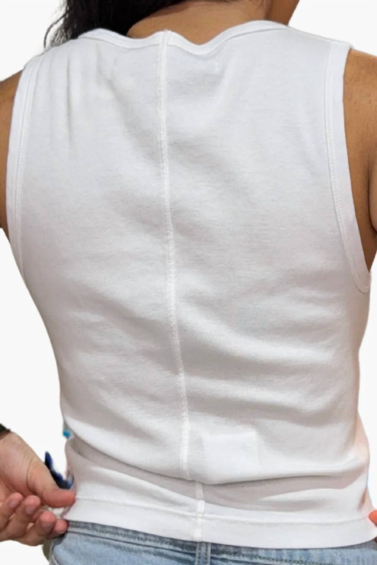 Enza Costa - Supima Baby Rib Cropped Fitted U Tank