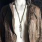 Embrazio - Bronze and Baroque Pearl Opera Necklace or Double-Wrap Choker with Cascading Pearl Tassel
