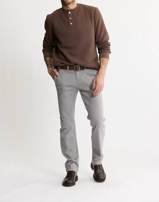 Jachs New York - Sherpa Bonded Waffle Long Sleeve Henley Shirt