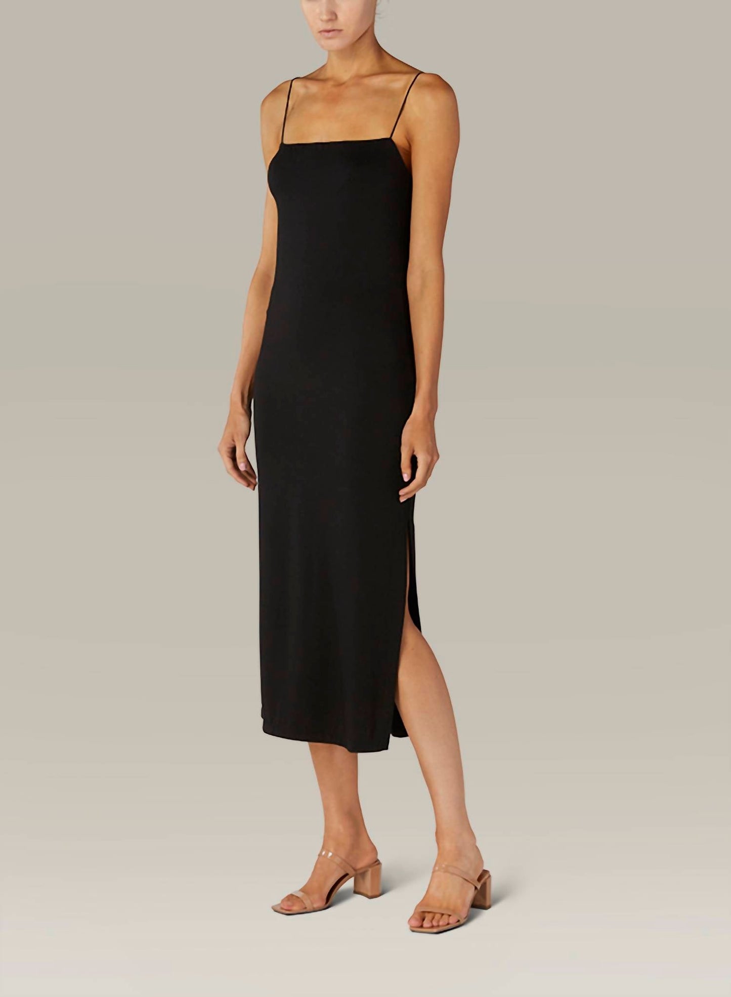 Enza Costa - ITALIAN VISCOSE STRAPPY SIDE SLIT DRESS