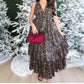2.7 August Apparel - Flora & Noir Maxi Dress