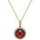 Diana M Jewels - 4.00 Cts Garnet With 0.20 Diamonds Pendant