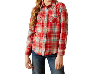 Ariat - Girls' Barn Plaid Long Sleeve