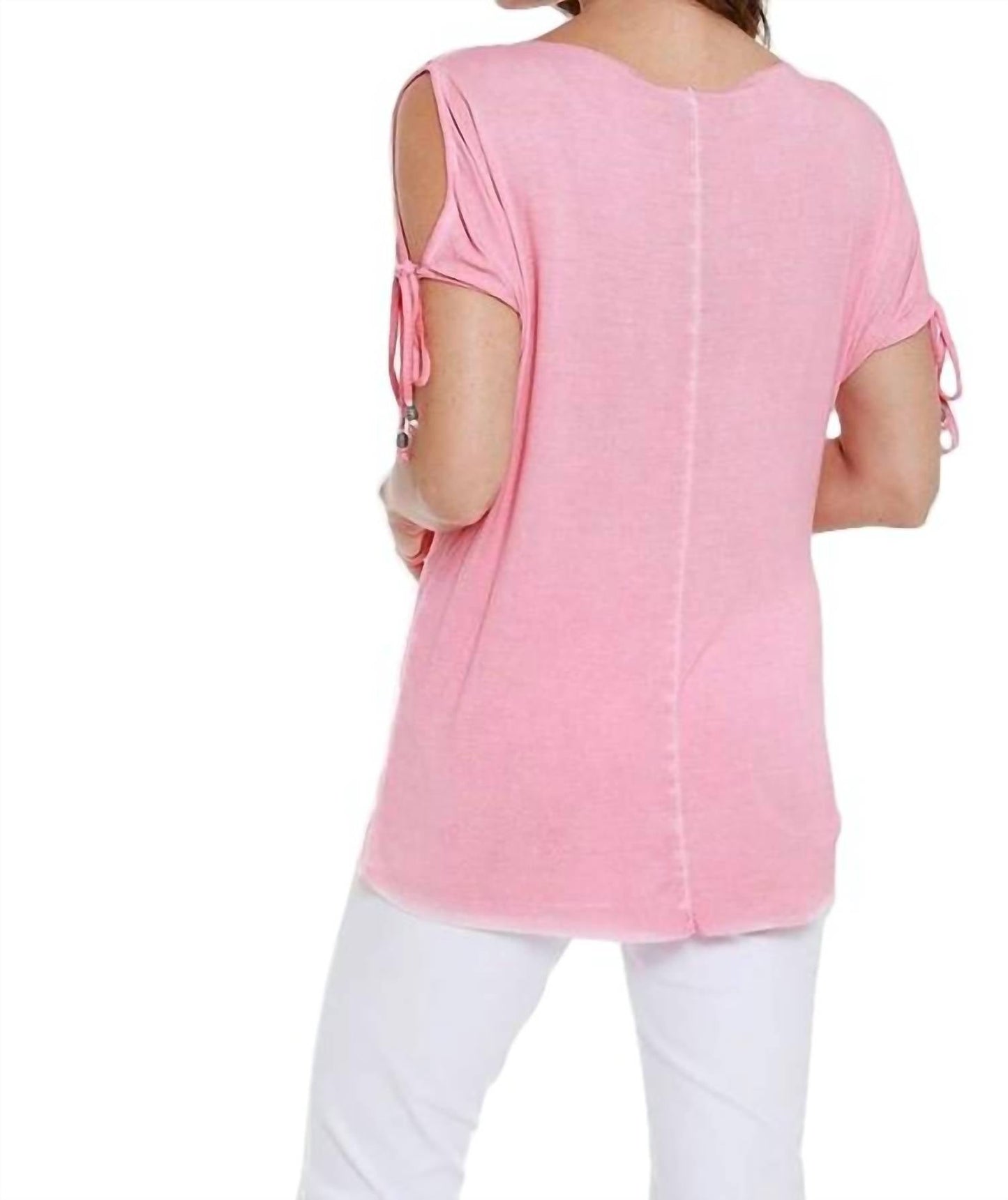 Angel - Beaded Cold Shoulder Top