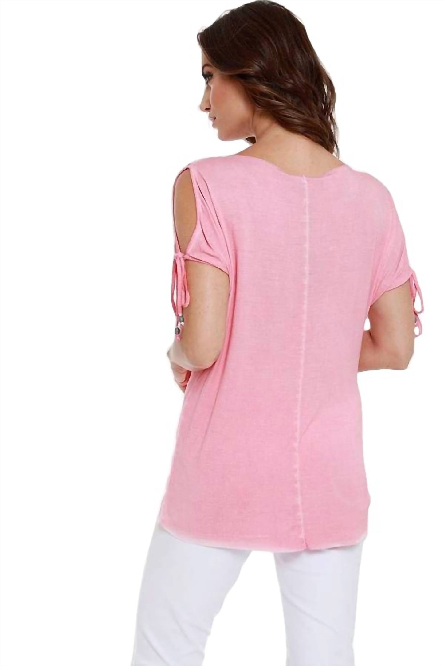 Angel - Beaded Cold Shoulder Top