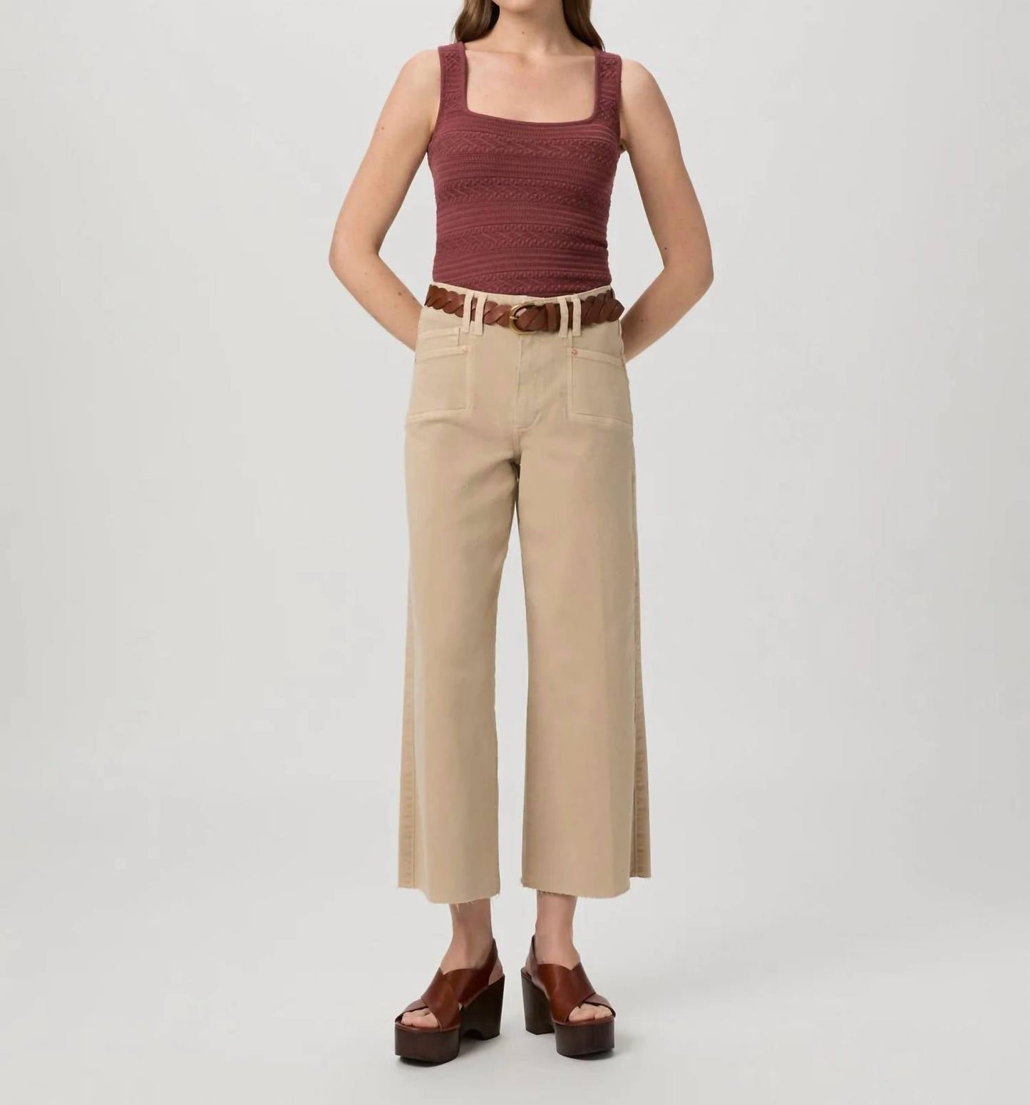 Paige - Anessa With Set In Pockets And Raw Hem Jean