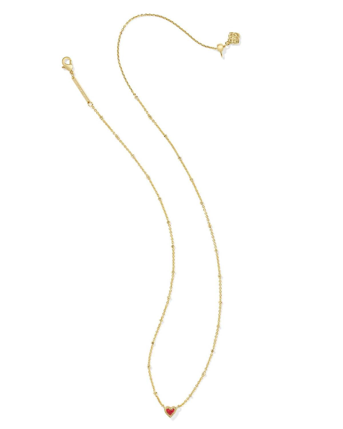 Kendra Scott - Women's Mini Ari Heart Satellite Short Pendant Necklace