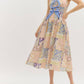 Entro - Multi-pattern Bow Detail Midi Dress
